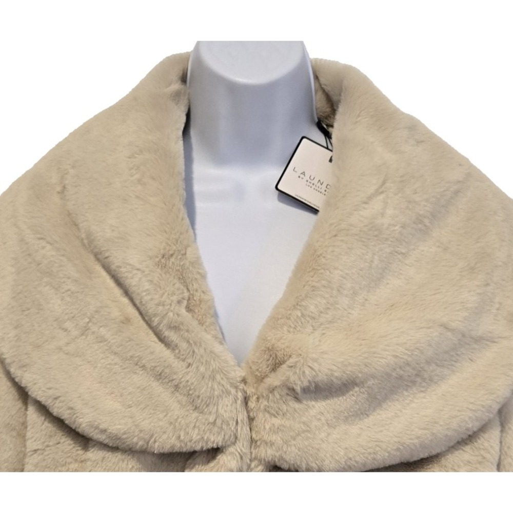 NWT Laundry Shelli Segal Women's Shrug Faux Fur Lined Bolero Formal Cover‎ Large - Picture 5 of 13